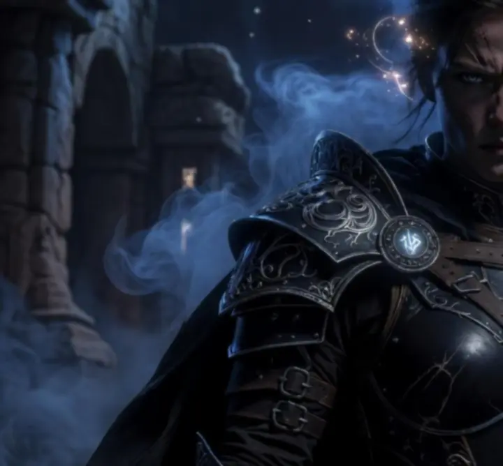 Cinematic artwork of the Acev Vibe heroine ready for battle