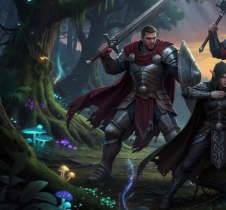 Acev Vibe characters in action wearing iconic fantasy armor sets